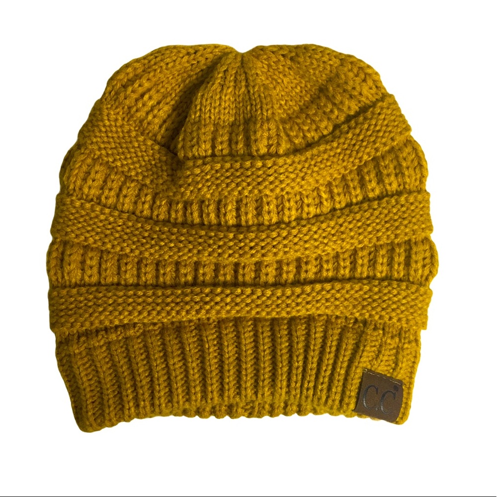 C.C Knit Beanie Mustard Yellow
